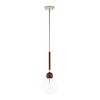 Roxora 7" Height Adjustable Pendant - PND4182 - Dark Walnut/Nickel - Safavieh - 4 of 4