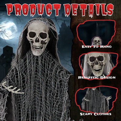 Karl Home 3PCS Hanging Halloween Skeleton Ghosts Decoration