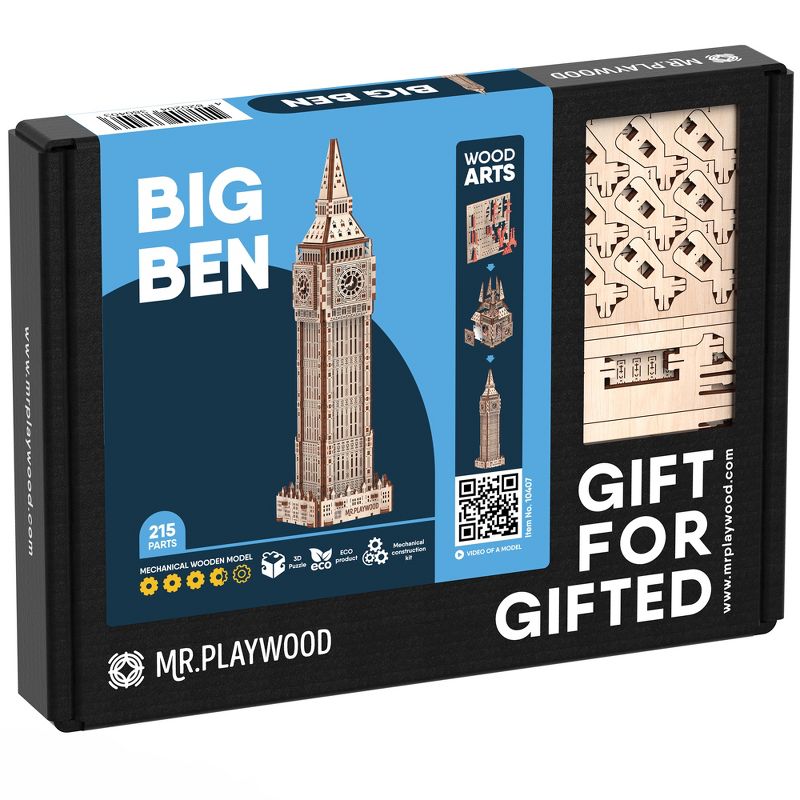 Mr.PLAYWOOD Big Ben 3D Wooden STEM Puzzle, 1 of 4