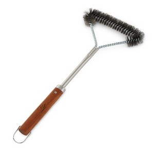 BergHOFF Stainless Steel 16.25" BBQ Brush with Wooden Handle - 1 of 4