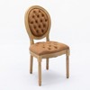 CLIHOME Set of 2 French Style Solid Wood Frame Antique Painting Accent Chairs, PU Artificial Leather Dining Chairs - 4 of 4