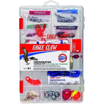 Eagle Claw Bass Tackle Kit, 55 Pieces, Contains India