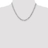Black Bow Jewelry Men's 5mm 14k White Gold Flat Figaro Chain Necklace - 2 of 4