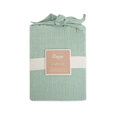 Evergreen Cotton Muslin Fitted Crib Sheet for Toddler Boys
