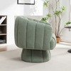 SEYNAR Modern Teddy Upholstered Fabric Round 360 Degree Swivel Accent Chair - 3 of 4
