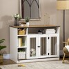 PawHut Dog Crate Furniture with Storage Space, Dog Kennel with Lockable Door, Pet Cage for Large Medium Dogs, 47" x 23.5" x 35" - 3 of 4
