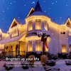 Itopfox 360 LED Icicle Christmas Lights 42.6ft 60 Drops 8 Modes Connectable Indoor Outdoor Waterproof Curtain String Lights Warm White 1 Pack - 2 of 4