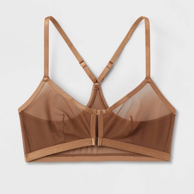 Women's Mesh Triangle Bralette - Auden™ Brown Xs : Target