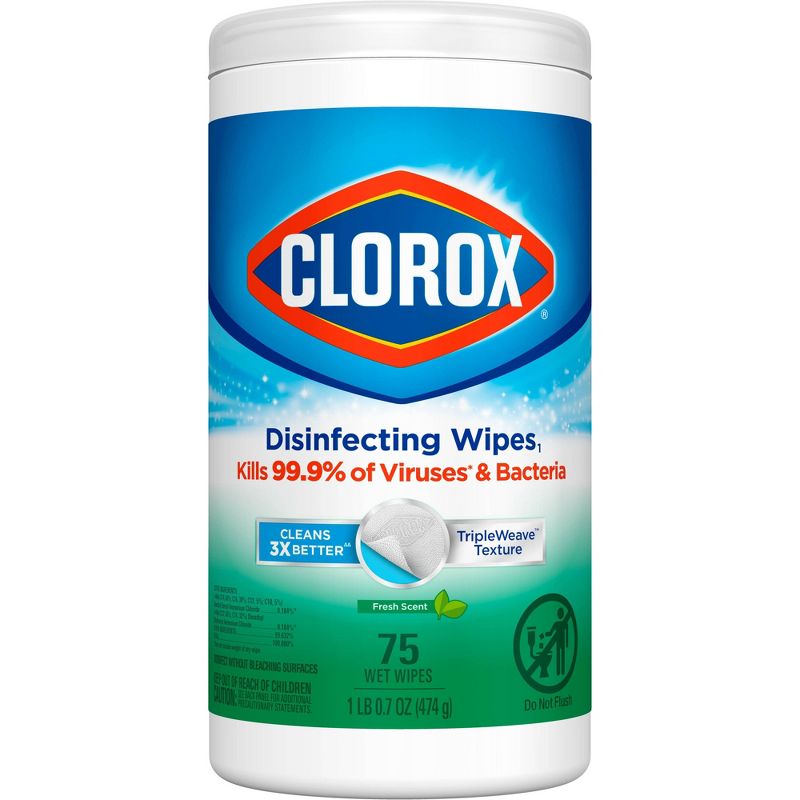 Clorox Fresh Scent Bleach Free Disinfecting Wipes, 3 of 15