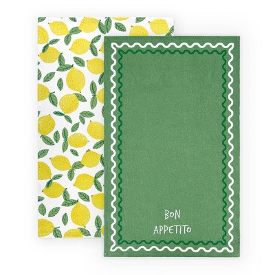 2pk Dishtowels Bon Appetito and Allover Lemon - Bullseye's Playground™