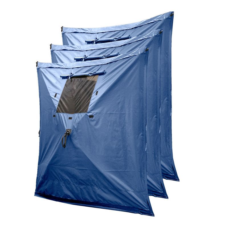 CLAM Quick Set Escape 11.5 x 11.5 Foot Canopy Shelter, Blue + Clam Quick Set Screen Hub Tent Wind & Sun Panels, Accessory Only, Blue (3 Pack), 3 of 7
