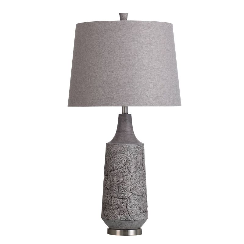 Bulwell Gray Resin Moulded and Steel Base Table Lamp - StyleCraft, 6 of 7