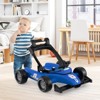 Safstar 4-in-1 Baby Push Walker w/3-Level Adjustable Height Padded Seat Steering Wheel - 3 of 4