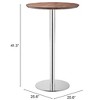 Zuo Bergen Bar Table Walnut - 4 of 4