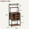 Wine Bar Rack Cabinet, Freestanding Wine Cabinet with Glass Rack - 2 of 4