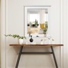 Tangkula Square Vanity Makeup Mirror Bathroom Wall Mirror w/ Holding Shelf White - 2 of 4