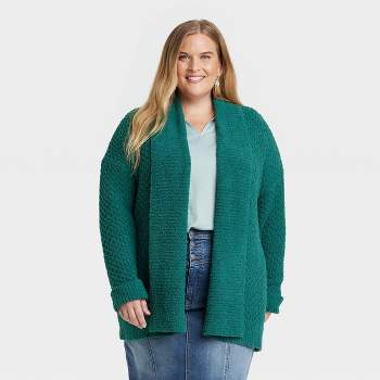 Knox Rose, Sweaters, Knox Rose Womans Crewneck Feathered Pullover Sweater  Teal Green