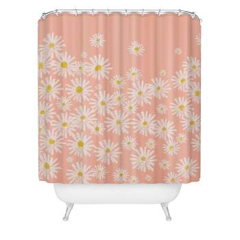 ThirtyOne Illustrations Pink Daisy Shower Curtain - Deny Designs