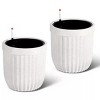 Self Watering Pots, Outdoor Marble Finish Tall Planters with Water Level Monitor, Large Plant Pots for Indoor Plants, Home, Office, Patio - 3 of 4