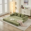Modular Chenille Folding Floor Sofa with 3 Pillows, Convertible Sleeper Couch for Small Spaces, Living Room or Bedroom – The Pop Home - 3 of 4