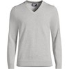 Lands' End Men's Fine Gauge Cotton V Neck Sweater - 3 of 3