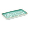 Ceramic Decorative Tray Set of 6 3.25 inch Height Abstract Green Yellow White Design By Melrose - 4 of 4