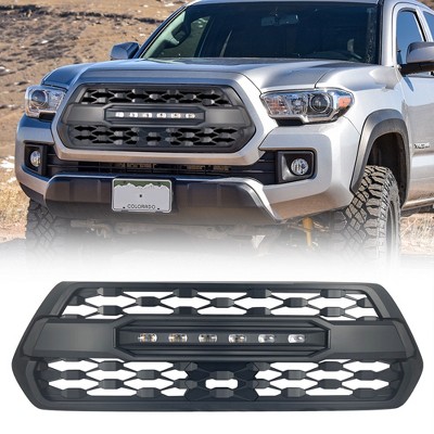 AMERICAN MODIFIED Front Hood Bumper replacement Grille w/ LED Lights for 2016 to 2023 Toyota Tacoma, Not for trucks w/ Radar Behind Emblem
