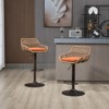 2Pcs Swivel Bar Stools With Footrest, Metal Frame, Up To 250 Lbs Load Bearing Capacity Retro Adjustable Height 35.04" To 42.9" Bar Chairs - 2 of 4