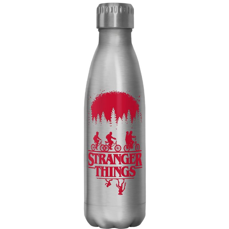 Stranger Things Black and Red Main Poster Stainless Steel Water Bottle, 1 of 3
