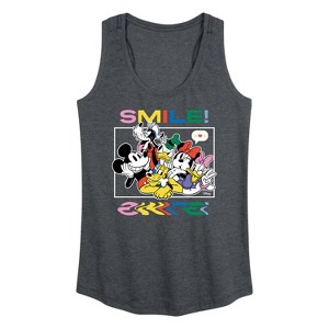 Women's - Disney - Mickey, Pluto, Minnie, Donald Duck, Goofy & Daisy Graphic Racerback Tank - 1 of 4