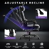 360° Swivel Height Adjustable Gaming Chair with Retractable Footrest & Ergonomic Lumbar High Back PU Leather Computer Chair with Headrest for Office - 3 of 4