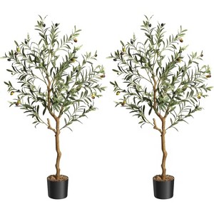 Acekool Artificial Olive Tree in Pot with Lifelike Fruits – Indoor Faux Silk Potted Tree for Home and Office - 1 of 4