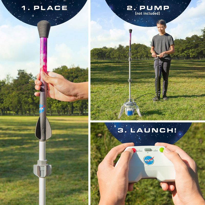 NASA Air Rocket Launcher Kit - Launch Model Rockets Up To 250 Feet with Compressed Air, A Safe, Innovative & Fun Outdoor Kids Toy, 3 of 8