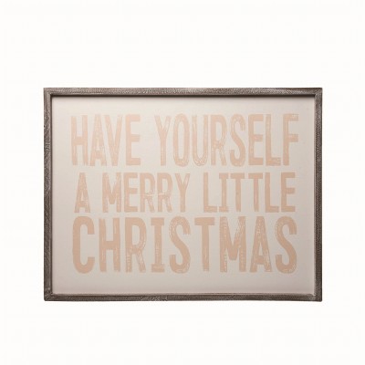 Transpac Wood White Christmas Have Yourself Framed Wall Art