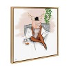 22" x 22" Sylvie Book Bed and Faith Framed Wall Canvas by Mary Joak - Kate & Laurel All Things Decor - 2 of 4