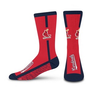 MLB St Louis Cardinals Adult Crew Socks: Cushioned Heel & Toe, Knit Fabric - 1 of 3