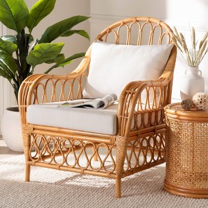 bali & pari Reina Rattan Arm Chair Light Honey - 1 of 4