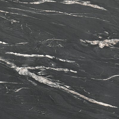 Skylark Round Black Faux Marble and Wood End Table