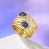Ross-Simons 1.40 ct. t.w. Sapphire Multi-Row Ring in 18kt Gold Over Sterling - 4 of 4