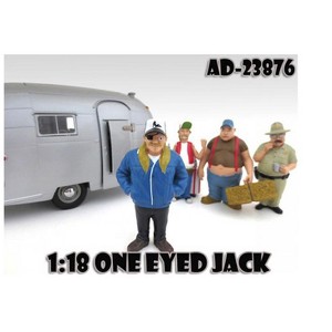 One Eyed Jack "Trailer Park" Figure For 1:18 Scale Diecast Model Cars by American Diorama - 1 of 3