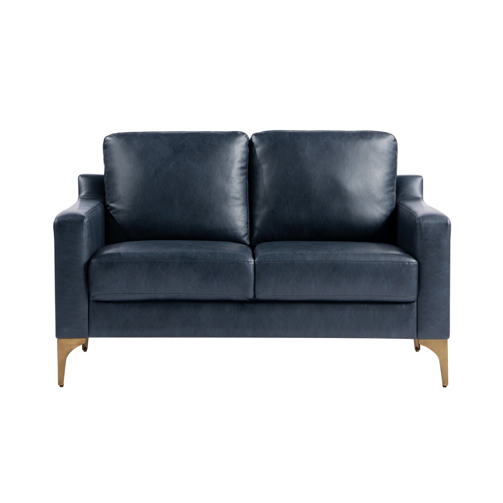 Photos - Sofa Serta Fuller Loveseat Navy Vegan Leather 