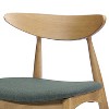 Kumasinova Retro Rubberwood Dining Chairs Set of 2,Kitchen Chairs with Ergonomic Back,Accent Chairs with Plush Cushion for Dining Table,300lb Capacity - 4 of 4