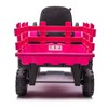 Kids Ride On Tractor with Trailer, 12V Electric Ride On Car for Kids, Dual 40W Motors, LED Headlights, USB/MP3, Battery Powered Outdoor for 3+ - 4 of 4