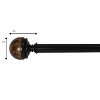 Versailles Exotique Demi Steel Heavy Duty Curtain Rod Set for Windows Black - 3 of 4