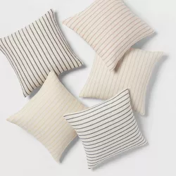 Oversized Cotton Striped Square Throw Pillow - Threshold™