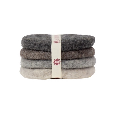 Barvivo Classic Felt Coasters For Drinks, Set Of 8 Gray : Target