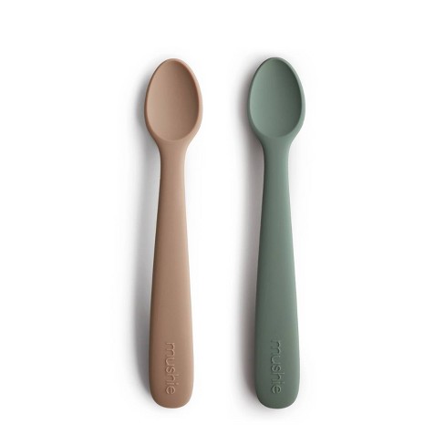 Silicone Baby Spoons First Stage Baby Feeding Spoons Stage 1 And Stage  2-4pcs (sunrise & French Beige) : Target