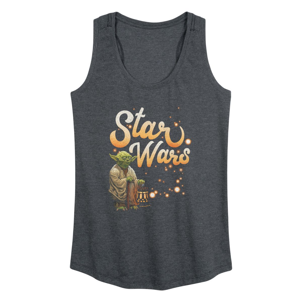 Women's - Star Wars - Yoda Fireflies Graphic Racerback Tank