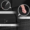 Costway 7PCS Patio Rattan Furniture Set Fire Pit Table Cover Glass Top Cushion Off White\Black\Navy\Red\Turquoise - 4 of 4