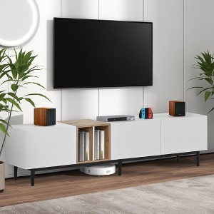 SeaCamel 80 Inch TV Stand with 3 Doors - Large Storage Media Console, Entertainment Center for Living Room Bedroom - 1 of 4